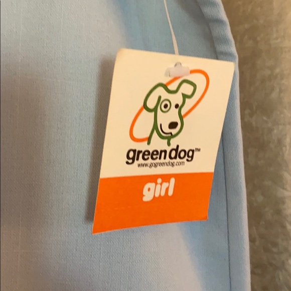 Green Dog 14 Sun Dress Blue Embroidered Spring Summer Easter - Picture 8 of 11